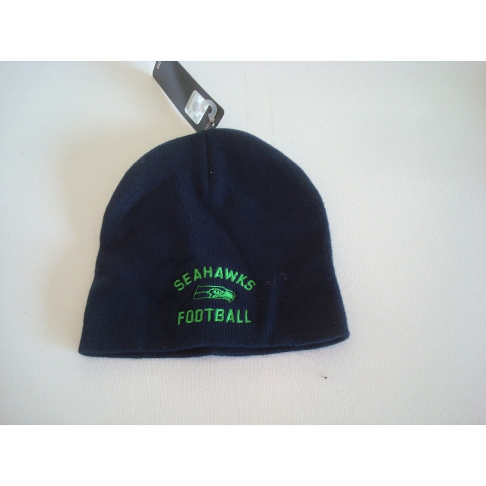 SEATTLE SEAHWKS  ‎ toque TOBOGGAN KNIT VINTAGE BEANIE SKULL HAT CAP OO